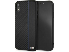 IPhone XR CG MOBILE BMW M LOGO BI-MATERIAL Carbon Navy Stripe Hard Case Cover